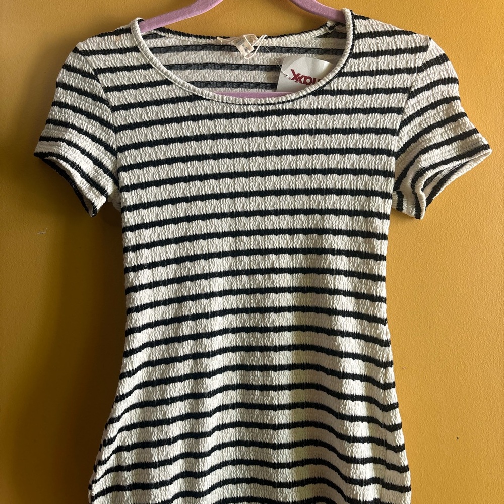 Striped Black and White Women's Dress